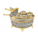8" x 8" Solid Frame with Gold Plated Pewter - Tepak Sireh