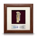 8" x 8" Solid Frame with Gold Plated Pewter - Sari