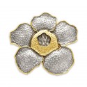 8" x 8" Solid Frame with Gold Plated Pewter - Rafflesia