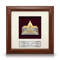 8" x 8" Solid Frame with Gold Plated Pewter - Muzium Negara 8" x 8" Solid Frame with Gold Plated Pewter - Muzium Negara