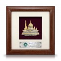 8" x 8" Solid Frame with Gold Plated Pewter - Putrajaya Mosque