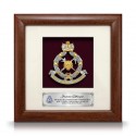 8" x 8" Solid Frame with Gold Plated Pewter - Logo Police Diraja Malaysia (Polis PDRM)