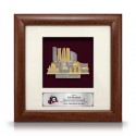8" x 8" Solid Frame with Gold Plated Pewter - Putrajaya Landmark