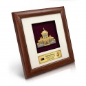8" x 8" Solid Frame with Gold Plated Pewter - Sultan Ismail Building