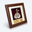 7" x 7" Frame with Gold Plated Pewter : Gambus
