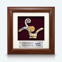7" x 7" Frame with Gold Plated Pewter - Hornbill 7" x 7" Frame with Gold Plated Pewter - Hornbill