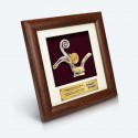 7" x 7" Frame with Gold Plated Pewter - Hornbill
