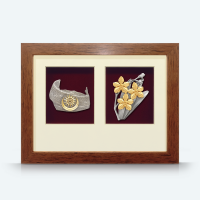 2 in 1 Solid Frame with Gold Plated Pewter 2 in 1 Solid Frame with Gold Plated Pewter