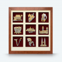 9 in 1 Solid Frame With Gold Plated Pewter