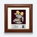 7" x 7" Frame with Gold Plated Pewter - Lotus Flower (Bunga Teratai)