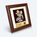 7" x 7" Frame with Gold Plated Pewter - Lotus Flower (Bunga Teratai)
