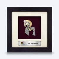 6" x 6" Frame with Gold Plated Pewter : Kuda Kepang 6" x 6" Frame with Gold Plated Pewter : Kuda Kepang