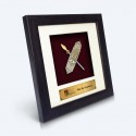 6" x 6" Frame with Gold Plated Pewter : Perisai Iban