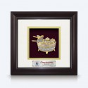 10" x 10" Solid Frame with Gold Plated Pewter : Tepak Sireh
