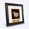 10" x 10" Solid Frame with Gold Plated Pewter : Tepak Sireh