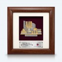 7" x 7" Frame with Gold Plated Pewter: Putrajaya Landmark