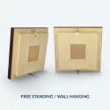 7" x 7" Solid Frame with Gold Plated Pewter : Petronas Twin Towers