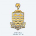 7" x 7" Frame with Gold Plated Pewter - Coat of Arms of Penang (Logo Penang)