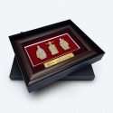 8.5" x 12" VIP Frame with Gold Plated Pewer - Fu Lu Shou (Blessings, Prosperity & Longevity)