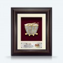 8.5" x 10" Solid Frame with Gold Plated Pewter : Rebana Ubi
