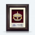 8.5" x 10" Solid Frame with Gold Plated Pewter : Wau Bulan