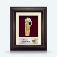 8.5" x 10" Solid Frame with Gold Plated Pewter : Kebaya Nyonya 8.5" x 10" Solid Frame with Gold Plated Pewter : Kebaya Nyonya