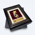 8.5" x 10" Solid Frame with Gold Plated Pewter : Double Star Awards