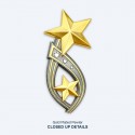 8.5" x 10" Solid Frame with Gold Plated Pewter : Double Star Awards