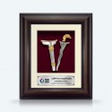 8.5" x 10" Solid Frame with Gold Plated Pewter : Keris (Kris)
