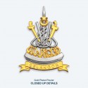 7" x 7" Frame with Gold Plated Pewter - Coat of Arms of Selangor (Logo Selangor)