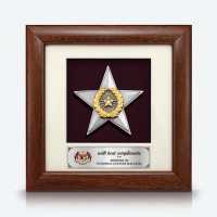 7" x 7" Frame with Gold Plated Pewter - Star Awards 7" x 7" Frame with Gold Plated Pewter - Star Awards