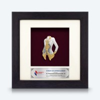6" x 6" Frame with Gold Plated Pewter : Kebaya Nyonya 6" x 6" Frame with Gold Plated Pewter : Kebaya Nyonya