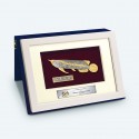 7" x 9" Book Frame with Gold Plated Pewter : Asian Arowana