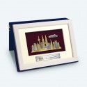 7" x 9" Book Frame with Gold Plated Pewter: Kuala Lumpur Landmark
