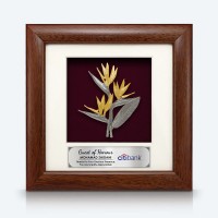 7" x 7" Frame with Gold Plated Pewter - Birds Of Paradise 7" x 7" Frame with Gold Plated Pewter - Birds Of Paradise