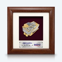 7" x 7" Frame with Gold Plated Pewter - Tepak Sireh 7" x 7" Frame with Gold Plated Pewter - Tepak Sireh