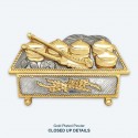 7" x 7" Frame with Gold Plated Pewter - Tepak Sireh