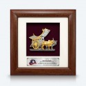 7" x 7" Frame with Gold Plated Pewter - Kereta Lembu