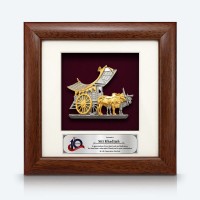 7" x 7" Frame with Gold Plated Pewter - Kereta Lembu 7" x 7" Frame with Gold Plated Pewter - Kereta Lembu