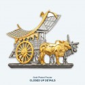 7" x 7" Frame with Gold Plated Pewter - Kereta Lembu