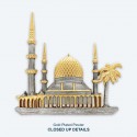 7" x 7" Frame with Gold Plated Pewter - Masjid (Mosque)