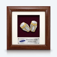 7" x 7" Frame with Gold Plated Pewter - Gendang 7" x 7" Frame with Gold Plated Pewter - Gendang