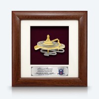 7" x 7" Frame with Gold Plated Pewter - Gasing 7" x 7" Frame with Gold Plated Pewter - Gasing