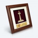 7" x 7" Frame with Gold Plated Pewter - Kuala Lumpur Tower