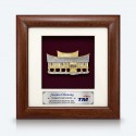 7" x 7" Frame with Gold Plated Pewter - Rumah Minang