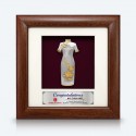 7" x 7" Frame with Gold Plated Pewter - Cheongsam