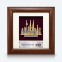 7" x 7" Frame with Gold Plated Pewter - Kuala Lumpur Landmark