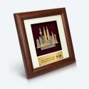 7" x 7" Frame with Gold Plated Pewter - Kuala Lumpur Landmark