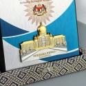6" x 8" Songket Plaque Vertical with Gold Plated Pewter