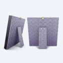 8" x 8" Songket Frame (Silver Violet) with Gold Plated Pewter